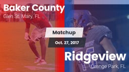 Matchup: Baker County High vs. Ridgeview  2017
