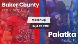 Matchup: Baker County High vs. Palatka  2018