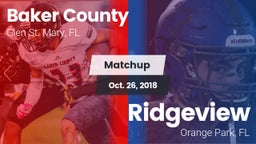 Matchup: Baker County High vs. Ridgeview  2018