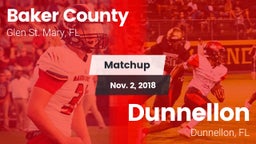Matchup: Baker County High vs. Dunnellon  2018