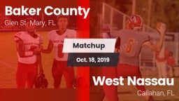 Matchup: Baker County High vs. West Nassau  2019