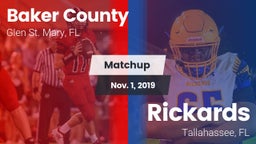 Matchup: Baker County High vs. Rickards  2019