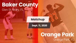 Matchup: Baker County High vs. Orange Park  2020