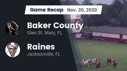 Recap: Baker County  vs. Raines  2020