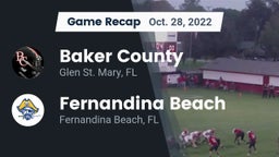 Recap: Baker County  vs. Fernandina Beach  2022