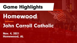 Homewood  vs John Carroll Catholic  Game Highlights - Nov. 4, 2021
