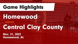 Homewood  vs Central Clay County Game Highlights - Nov. 21, 2022