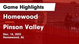 Homewood  vs Pinson Valley  Game Highlights - Dec. 14, 2023
