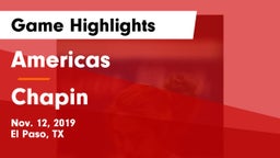 Americas  vs Chapin  Game Highlights - Nov. 12, 2019