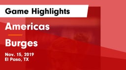 Americas  vs Burges  Game Highlights - Nov. 15, 2019
