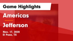 Americas  vs Jefferson  Game Highlights - Nov. 17, 2020