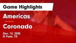 Americas  vs Coronado  Game Highlights - Dec. 12, 2020