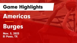 Americas  vs Burges  Game Highlights - Nov. 3, 2023