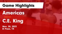 Americas  vs C.E. King  Game Highlights - Nov. 30, 2023