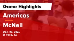 Americas  vs McNeil  Game Highlights - Dec. 29, 2023