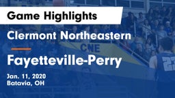 Clermont Northeastern  vs Fayetteville-Perry  Game Highlights - Jan. 11, 2020
