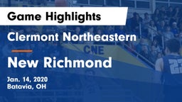 Clermont Northeastern  vs New Richmond  Game Highlights - Jan. 14, 2020