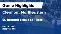 Clermont Northeastern  vs St. Bernard-Elmwood Place  Game Highlights - Feb. 8, 2020