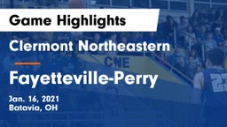 Clermont Northeastern  vs Fayetteville-Perry  Game Highlights - Jan. 16, 2021