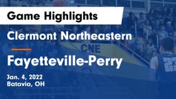 Clermont Northeastern  vs Fayetteville-Perry  Game Highlights - Jan. 4, 2022