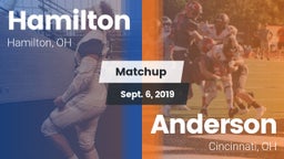 Matchup: Hamilton  vs. Anderson  2019
