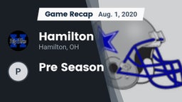 Recap: Hamilton  vs. Pre Season 2020