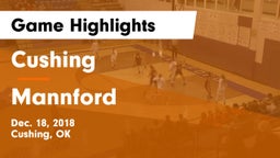 Cushing  vs Mannford  Game Highlights - Dec. 18, 2018