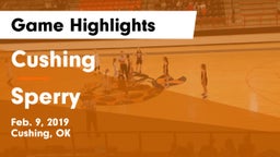 Cushing  vs Sperry  Game Highlights - Feb. 9, 2019