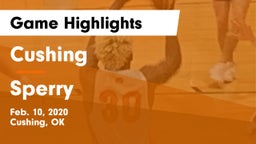 Cushing  vs Sperry  Game Highlights - Feb. 10, 2020