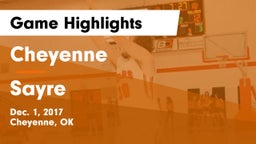 Cheyenne vs Sayre  Game Highlights - Dec. 1, 2017