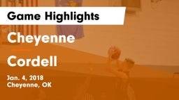 Cheyenne vs Cordell  Game Highlights - Jan. 4, 2018