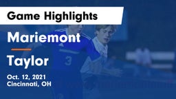 Mariemont  vs Taylor  Game Highlights - Oct. 12, 2021