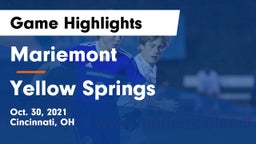 Mariemont  vs Yellow Springs Game Highlights - Oct. 30, 2021