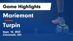 Mariemont  vs Turpin  Game Highlights - Sept. 10, 2022
