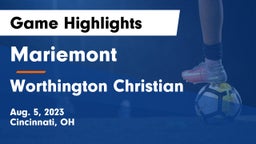 Mariemont  vs Worthington Christian  Game Highlights - Aug. 5, 2023