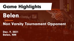 Belen  vs Non Varsity Tournament Opponent Game Highlights - Dec. 9, 2021