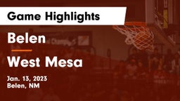Belen  vs West Mesa  Game Highlights - Jan. 13, 2023