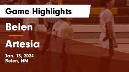 Belen  vs Artesia  Game Highlights - Jan. 13, 2024