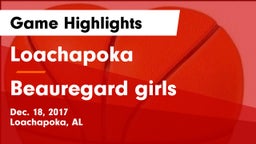 Loachapoka  vs Beauregard  girls Game Highlights - Dec. 18, 2017