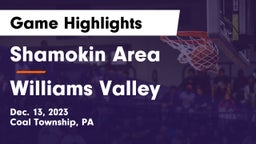 Shamokin Area  vs Williams Valley  Game Highlights - Dec. 13, 2023