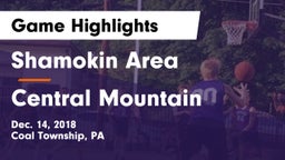 Shamokin Area  vs Central Mountain  Game Highlights - Dec. 14, 2018