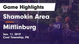 Shamokin Area  vs Mifflinburg  Game Highlights - Jan. 11, 2019