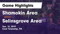 Shamokin Area  vs Selinsgrove Area  Game Highlights - Jan. 16, 2019