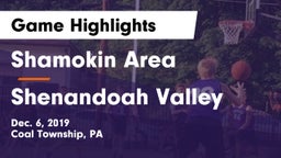 Shamokin Area  vs Shenandoah Valley  Game Highlights - Dec. 6, 2019