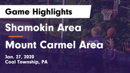 Shamokin Area  vs Mount Carmel Area  Game Highlights - Jan. 27, 2020