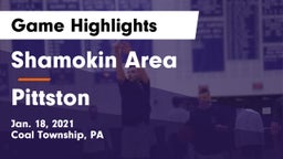 Shamokin Area  vs Pittston  Game Highlights - Jan. 18, 2021
