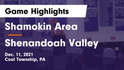 Shamokin Area  vs Shenandoah Valley  Game Highlights - Dec. 11, 2021