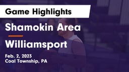 Shamokin Area  vs Williamsport  Game Highlights - Feb. 2, 2023