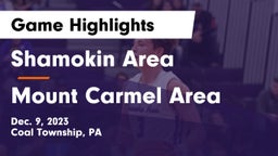 Shamokin Area  vs Mount Carmel Area  Game Highlights - Dec. 9, 2023