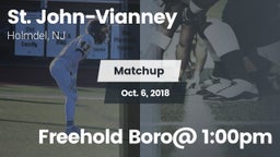 Matchup: St. John-Vianney vs. Freehold Boro@ 1:00pm 2018